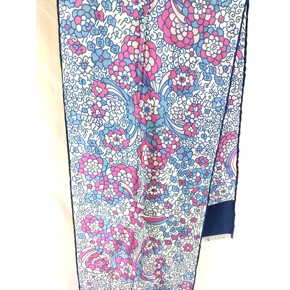 Pura Seta Silk Scarf Rolled Edges 1960's Vintage - Picture 14 of 14